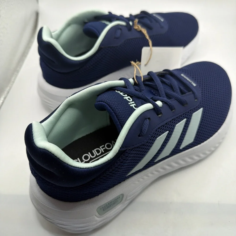 ADIDAS Women's Cloudfoam Pure Running Shoes Size 6 Blue, White & Green. New‎